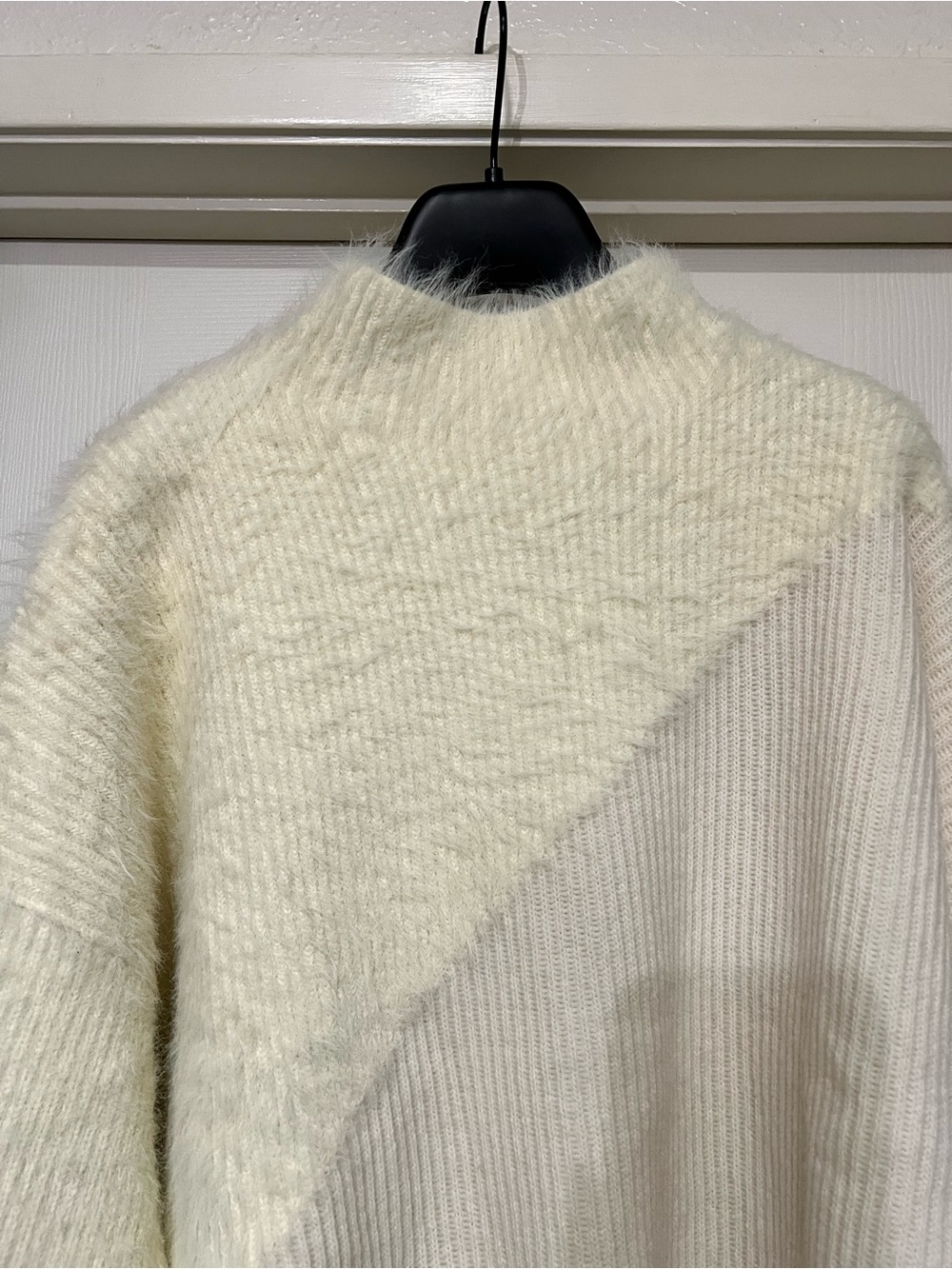 NWT REISS PAOLA NEUTRAL HUE TEXTURED WOOL/CASHMERE JUMPER SWEATER SIZE L - Picture 4 of 14
